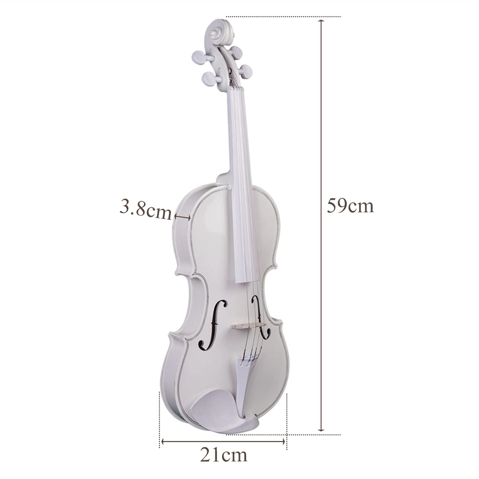 Violin Full Size 4/4 Acoustic Violin with Carrying Case Bow Bridge for Adults Students Beginners Cello Kit - Image 2