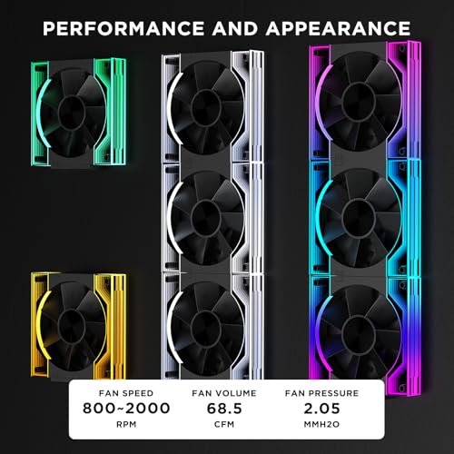 Jungle Leopard V3 Daisy Chain A-RGB ventilator 120 mm, ARGB PWM pc-ventilator, RGB pc-behuizingsventilator, forward/reverse flow omschakelbaar