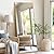 NeuType Full Length Floor Mirror Standing Hanging or Leaning Against Wall, Large Rectangle Bedroom Dressing Mirror Wall-Mounted, Aluminum Alloy Thin Frame, 65"x22"
