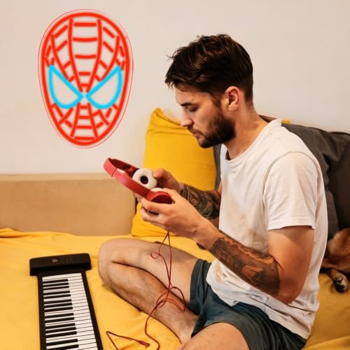 Anime Theme Cartoon LED Neon Sign for Wall Decor, Dimmable Anime Light Up Display, Kids Bedroom Game Room Decoration (Spider) by GALLIA - Used condition - Image 5