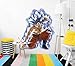 Vinilo de Pared Tamaño Real Dragon Ball Super Goku Ultra Instinto Producto Oficial | 94x110 cm |Vinilo para Paredes | Producto Original | Vinilo Adhesivo | Mural | Decoración Hogar | DBS