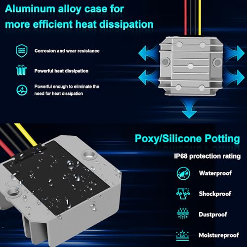 with Fuse Buck Converter 12V to 9V 10A 90W 24V to 9V Step-Down Converter, Reducer, IP68 Waterproof Module widely Used3