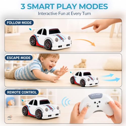 PN AVAN RC Drift Car with LED Lights 2.4GHz, White - Image 6