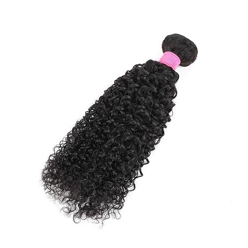 Miniatura 2 de 1 paquete de cabello humano rizado mongol, 100% sin procesar, virgen, brasileño, 10A, extensiones onduladas, longitud cortamedia, paquete individual