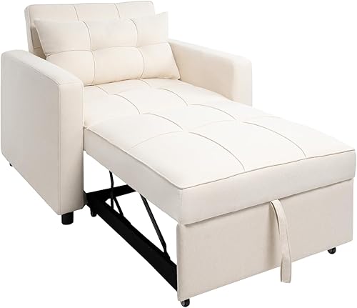Miniatura 2 de Naomi Home Sofá convertible 3 en 1, sofá cama convertible de lino con respaldo ajustable, sillas modernas para adultos para sala de estar, color