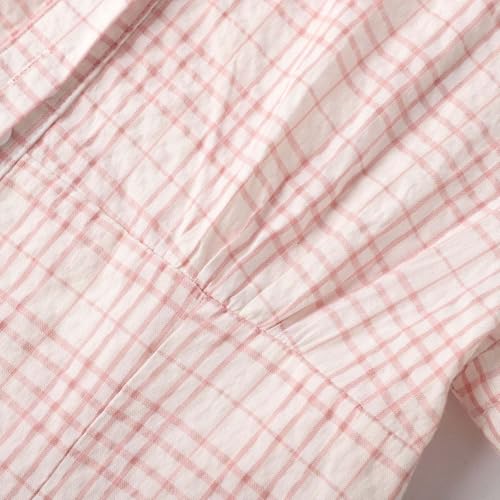 Blusas de manga corta fluidas antirroces y confort opaca de verano 7