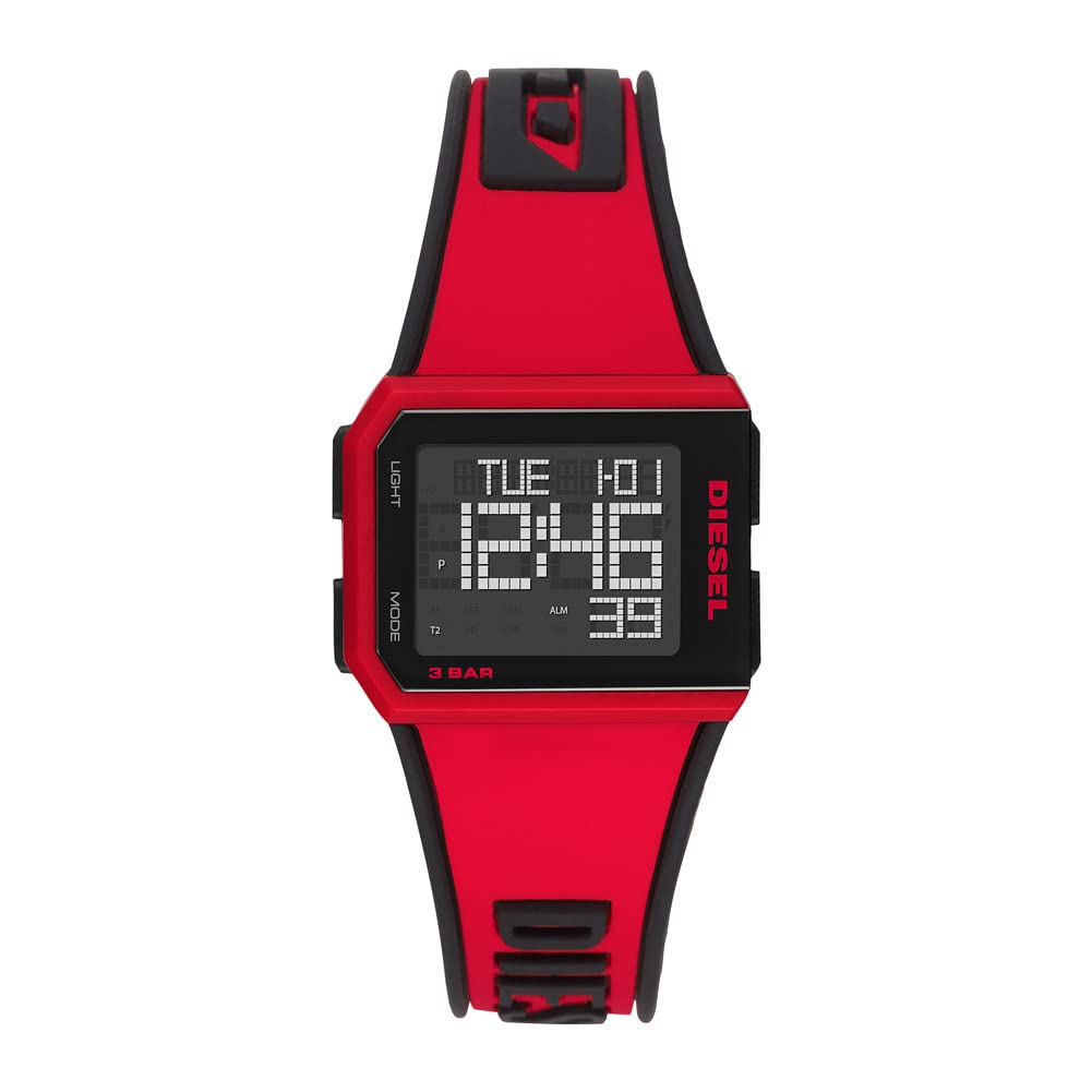 Diesel Chopped Men's PU Leather Digital Watch