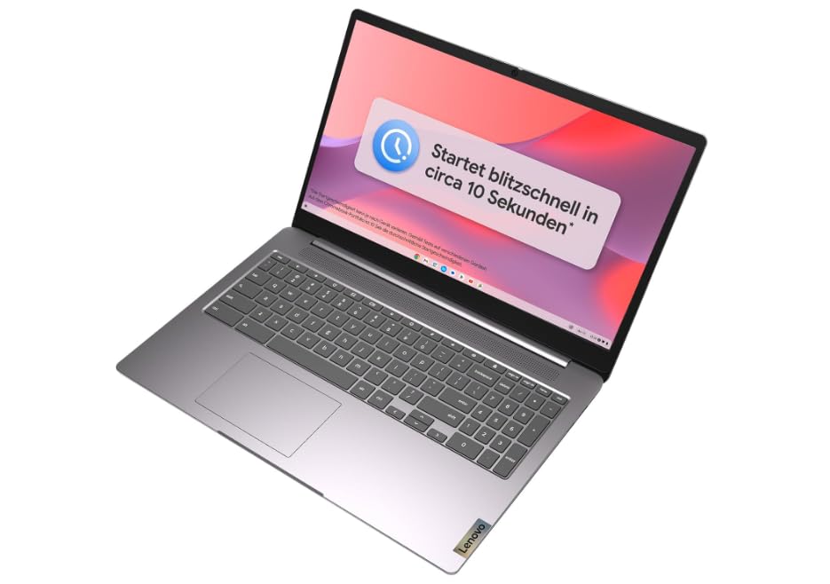 Lenovo IdeaPad 3 Chrome 15IJL6 Chromebook, 15 Zoll Full HD Display, 8GB RAM, 128GB eMMC Speicher, ChromeOS, Grau