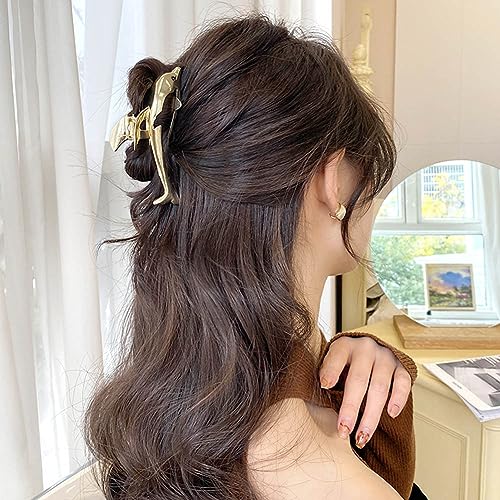 2 PCS Pinzas para el Cabello en Metal Delfín miniatura 3