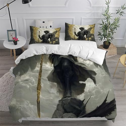 Housse de couette sans repassage en microfibre 200x200cm avec imprimé 3D durable