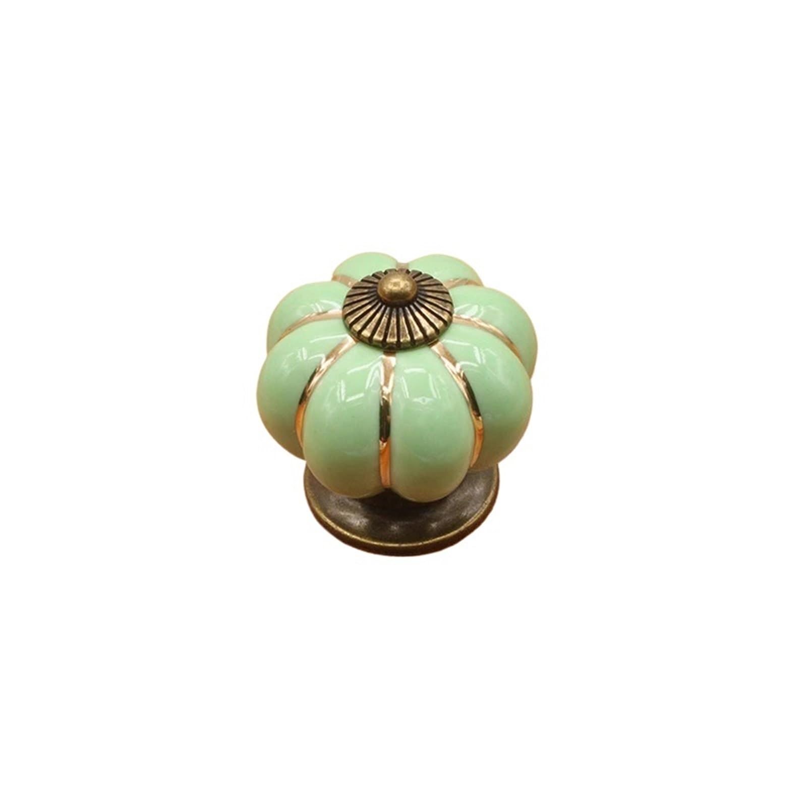 Kifsdlf Color6 2Pcs Ceramic Pumpkin Cabinet Knob Drawer Furniture Handles Dresser Single Hole Door Pulls Cupboard Hardware For Cupboard Wardrobes Furniture(Color6)
