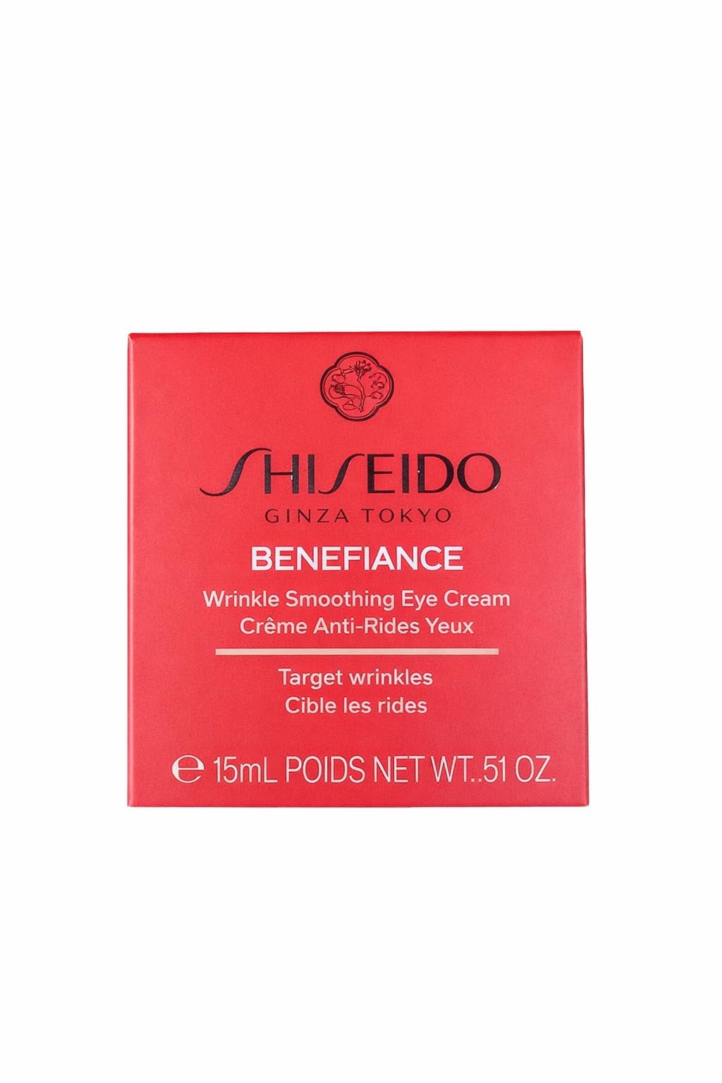 Shiseido Benefiance Wrinkle Smoothing Eye Cream – Augencreme gegen Falten, intensive Feuchtigkeitspflege, 15 ml