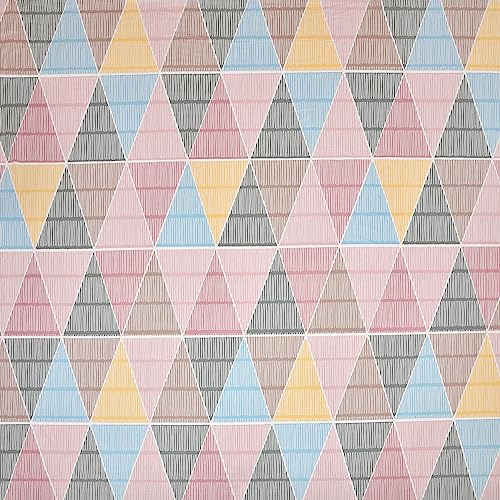 Image of Haus & kinder Double Bedsheet for Queen Size Bed | 90 x 100 Inches 144 TC Cotton Bedsheet for Double Bed with 2 Pillow Covers - Pyramid Repeat Triangle