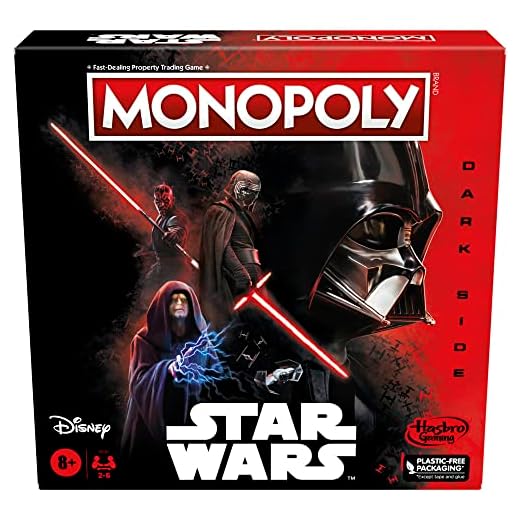 Monopoly: Disney Star Wars Dunkle Seite der Macht Brettspiel für Familien, Spiel für Kinder, Star Wars Geschenk (ENGLISCHE Version)