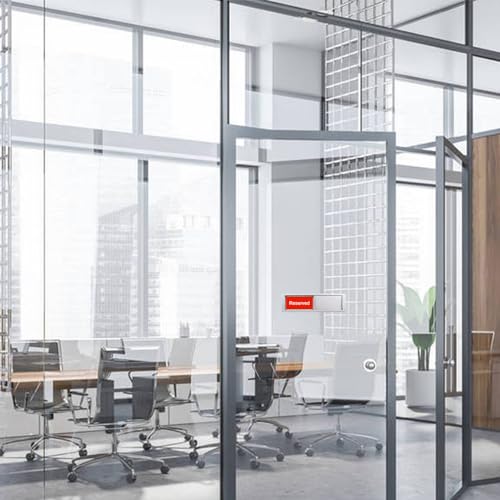 Image of Available Reserved Privacy Door Sign,Vacant Occupied Sign for Home Office Restroom Conference Hotels Hospital, Slider Door Indicator Tells Whether Room Vacant or Occupied, 7'' x 2'' - Silver