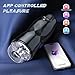 EINSEO Male Masturbator - Male Sex Toys for Men with 5 Suction & 9 Vibration Modes, Transparent 3D Sleeve, LCD Display, APP Control, Detachable Pocket Pussy Adult Toys Bath Item