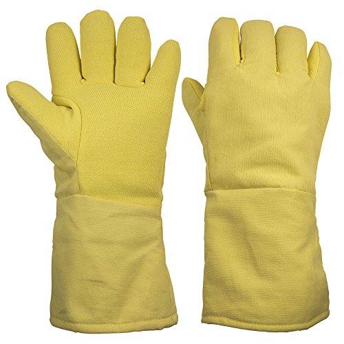 ThxToms 932Â°F Heat Resistant and Level 4 Cut Resistant Kevlar Work Gloves 15" , 1 Pair