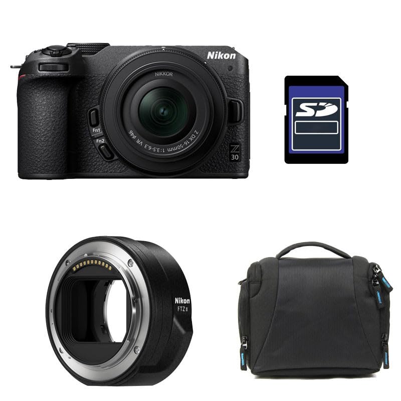 Kit de fotografía Personalizado Creado con NIKON Z30 + Z 16-50 + Sac + Carte SD 8 Go + Adaptateur FTZ II