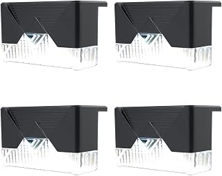 4 Pack Solar Deck Lights,4 LED Solar Stair Lights Outdoor LED Step Lighting ABS Waterproof Led Solar Lights for Step,Stairs,Pathway,Walkway,Garden (White Light)