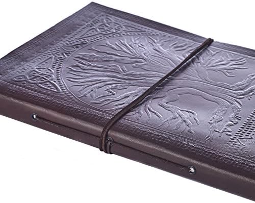Paper High Extra Large Tree Of Life Embossed Leather Photo Album | to fit 240 6x4 or 120 7x5 Photos | 26 x 34 cm | Fair Trade & Handmade | Scrapbooking and Crafting