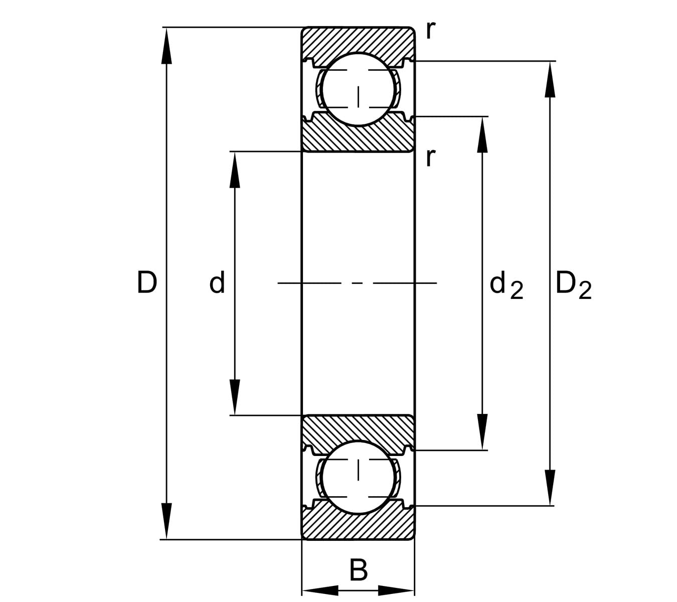 FAG 087513919000010 Serie 63 Rodamiento rígido de bolas, 65 mm Ø interior, 140 mm Ø exterior, 33 mm Ancho