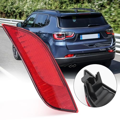 Image of Saihisday Bumper Reflector light Rear Drive Left Side Replacement for Compass Jeep 2017-2021 Rear Bumper Reflector Red Lights Left Side Replace for 55112679AA,CH1184106