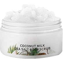 Hydrating Body Scrub for Smooth Skin - 250g Gentle Exfoliating Cream with Jojoba Oil, Perfect Shower Essential Coconut Milk One Size