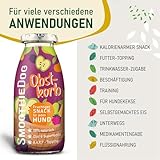 Hunde Smoothie SmoothieDog 6er Obstkorb (vegetarisch) + Eiswürfelform - Hundeis selber Machen - Leckerli für Hunde - Zucker- & glutenfrei - je 250ml