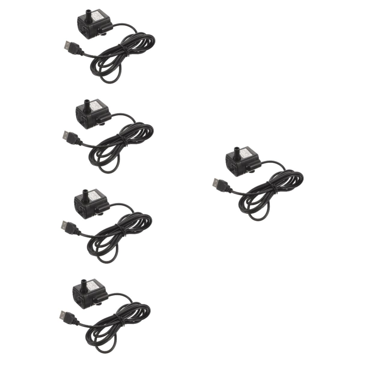BESTonZON 5 Pezzi Pompa Sommergibile per Fontane Mini Elettropompa Silenziosa Adatta per Acquari Circolazione Dc Bassa Manutenzione e