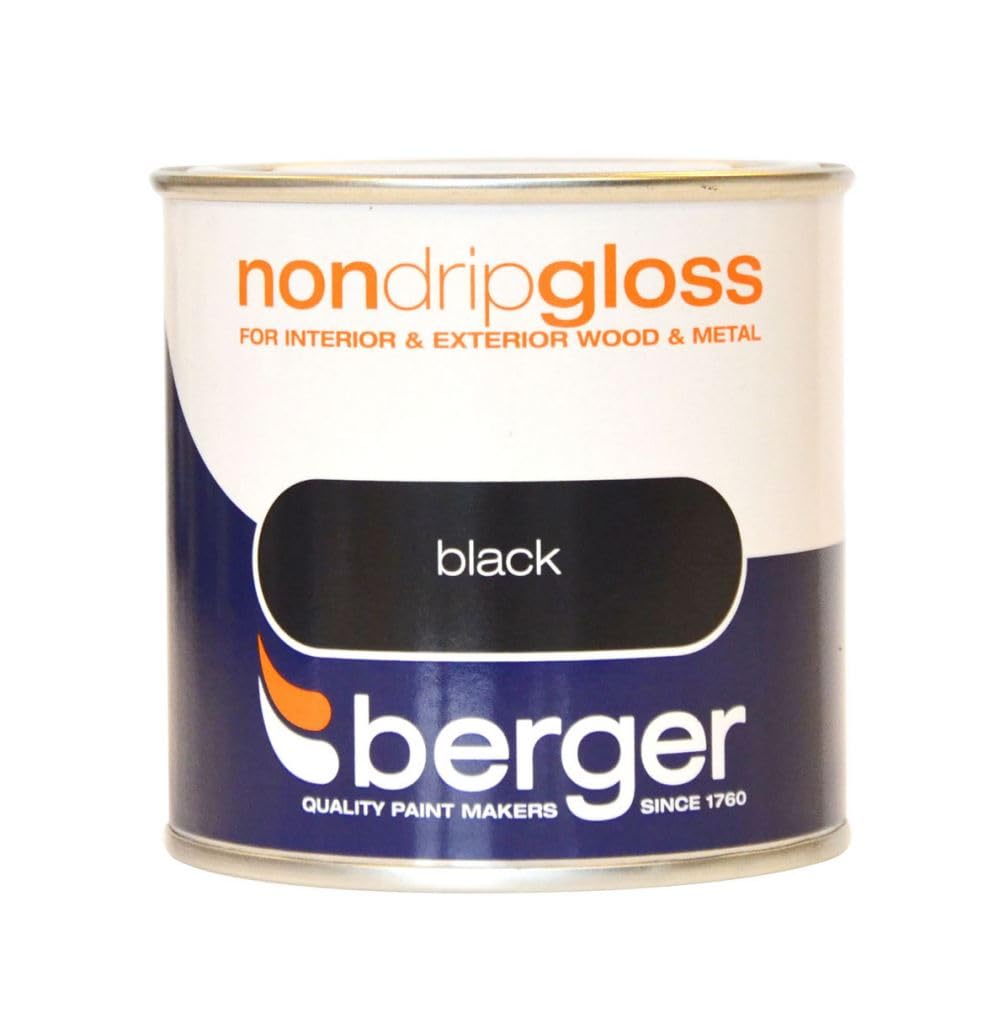 Berger Non Drip Gloss Black Paint- 250ml