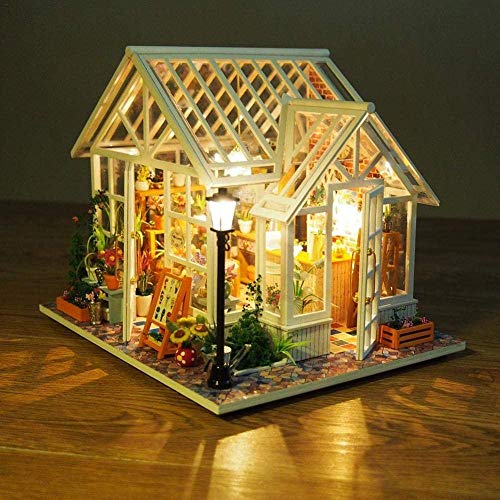 YUACY Puppen Haus Kit,DIY Puppenhaus Bausatz Mit MöBeln Miniatur-HüTte Handgemachte HüTte Mit Musik Modell Spielzeug – Bild 3