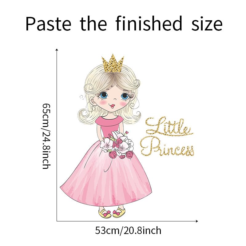 Image of Adorable Little Princess Holding Flowers Wall Stickers Wall Art Decal Nursery Bedroom Decorations Wall Decor Stickers Modern Wallpaper for Kids Boy Girl Rooms Nursery Bedroom Decorations