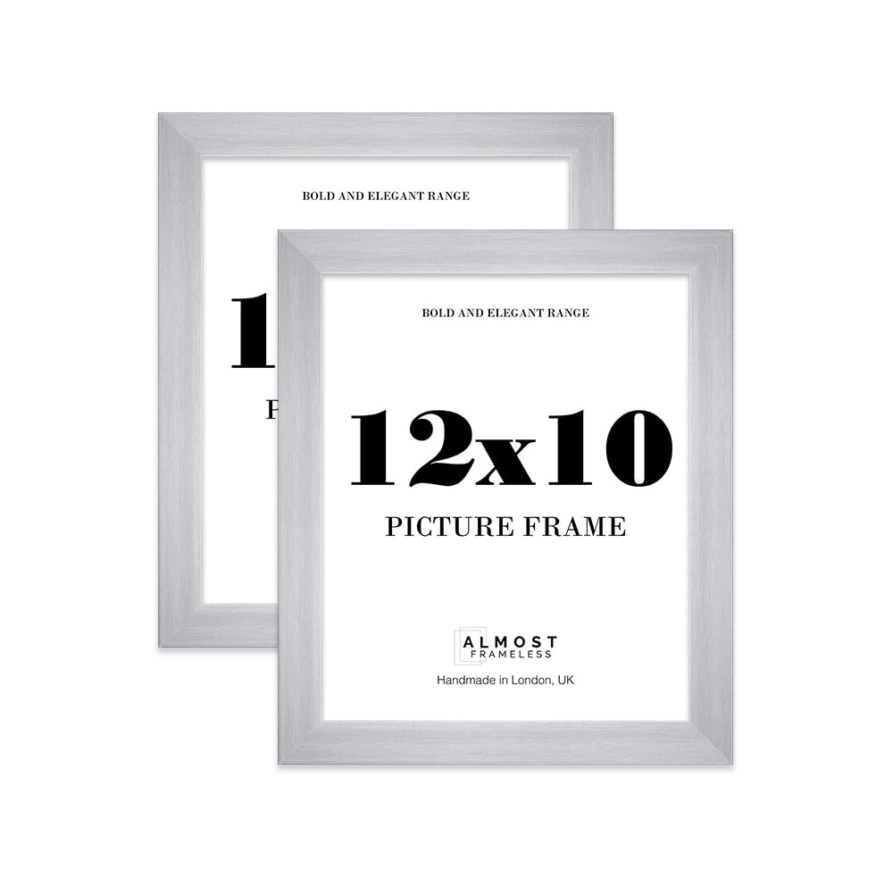 12x10 Photo Frame, Display 12x10 Pictures (30.5 x 25.4cm) Picture Frame for wall Display - Silver - 2 Pack — image 1