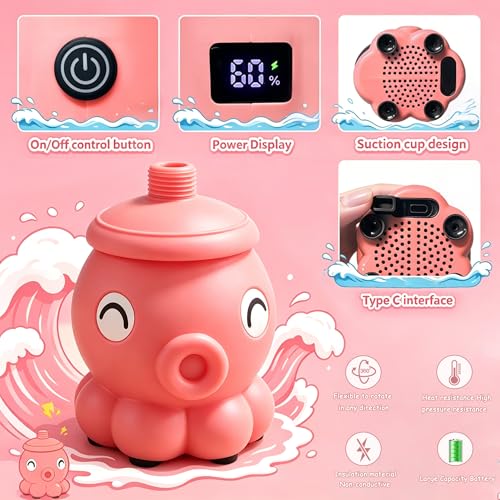Image of okcool Rechargeable Water Table Pump with Huge Water Output,Water Flow Rate up to 8L /min (2.11 GPM),Kids Sand Water Play Pump,Octopus-Shaped Design,Suitable for Most Water Table on the Market