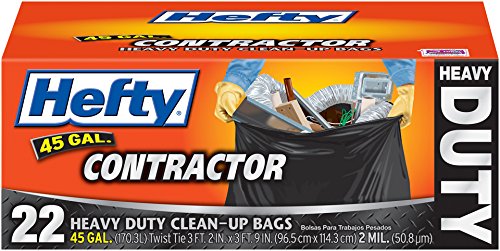 Hefty Heavy Duty Contractor Bags - 45 Gallon, 22 Count