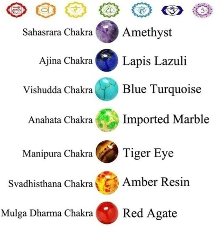 Miniatura 5 de Collar de cristal curativo de 7 chakras, árbol de la vida, envuelto en alambre con piedras de chakra de luna creciente y collares con colgante de