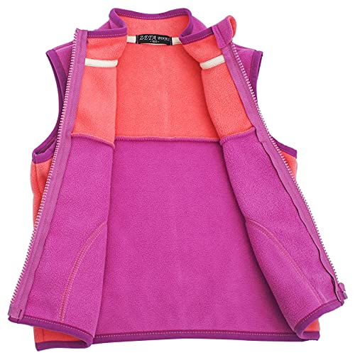 Seaur - Toddlers Fleece Vest Boys Zipper Tank Tops Girl Polar Fleece Vest Kids Toddler Jacket Winter Warm Outerwear Sleeveless - Red #TOP4