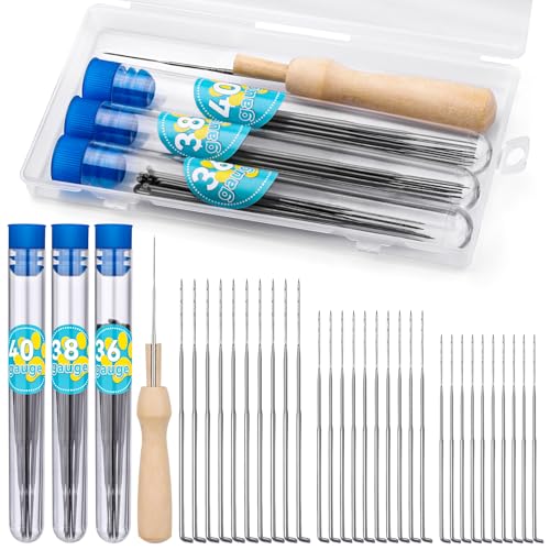 Yizzvb 30 PCS Needle Felting Needles 3 Sizes Wool Felting Needles Needle Felting Tools Supplies Kit with Storage Box for DIY Wool Felting Crafts