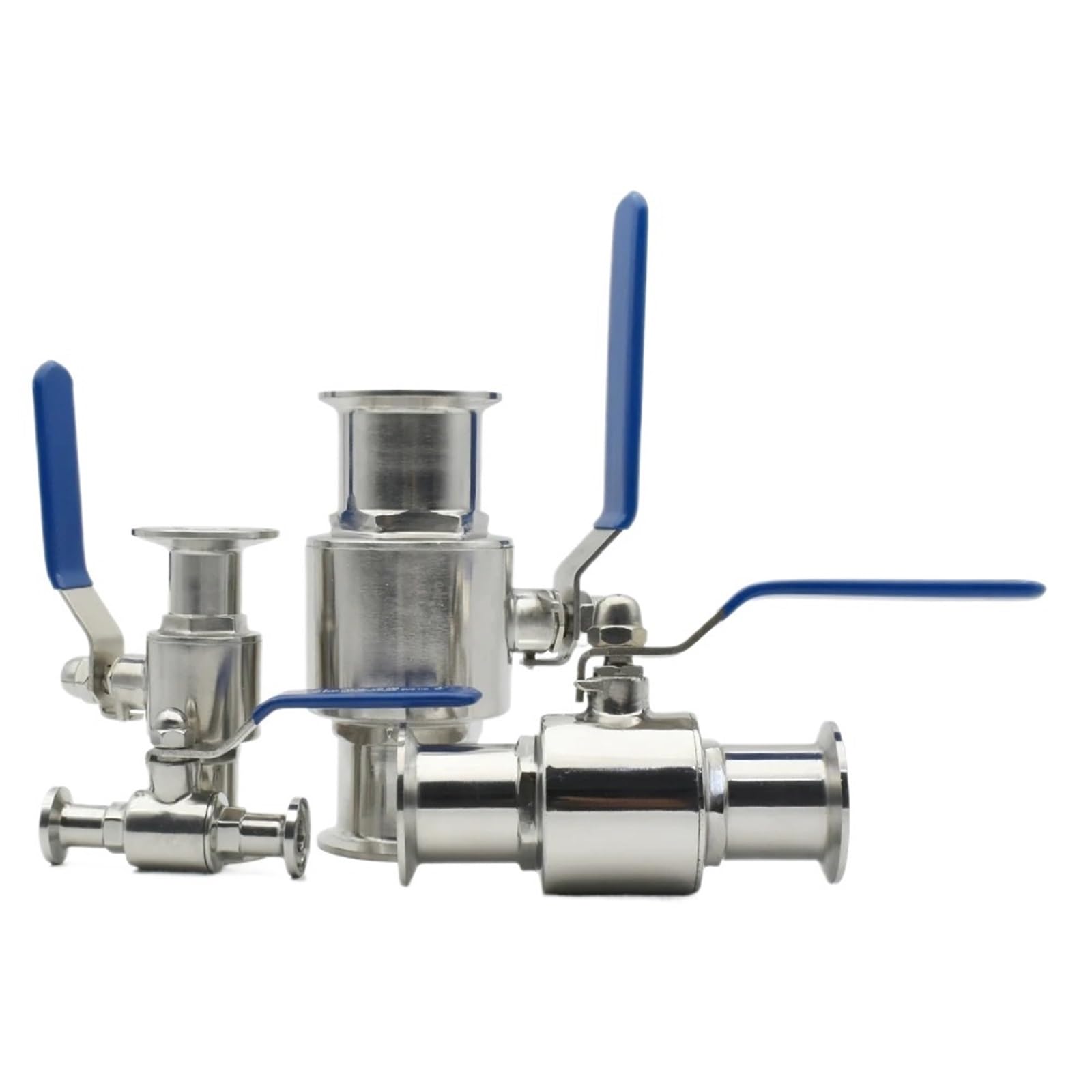 1pcs OD12.7-51mm 304/316L Stainless Steel Straight Through Fast Ball Valve with Three Clamps 25.4-64mm Self-Made(SUS316L,12.7mm Ferrule25.4)