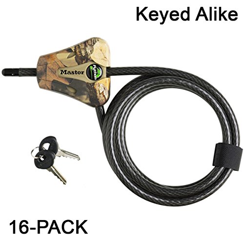 Master Lock Python Trail Camera Adjustable Camouflage Cable Locks 8418Ka-16 Camo 16-Pack #TOP1