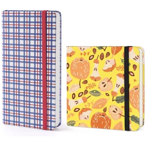Handy Size 5 x 5 inches Sketch Book -Fruit Pit & Graph-red Purple Grid Cover