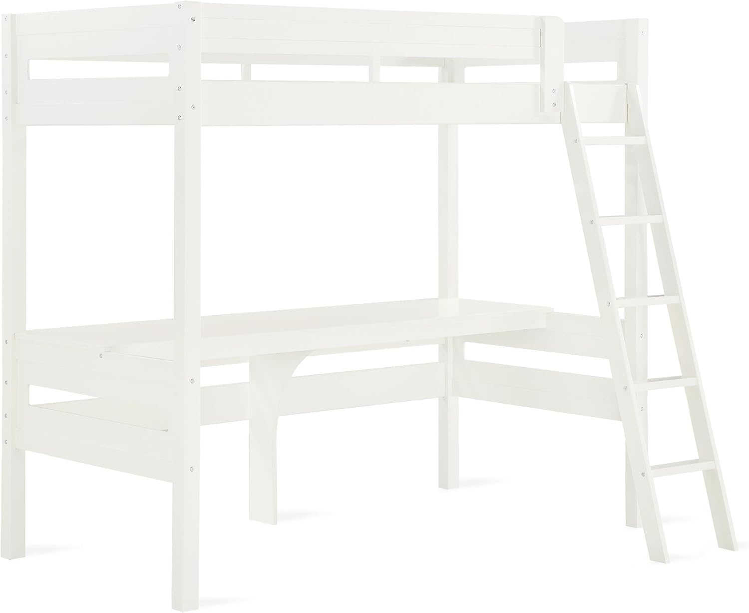 DHP Dorel Living Harlan Wood Loft Bed with Ladder and Guard