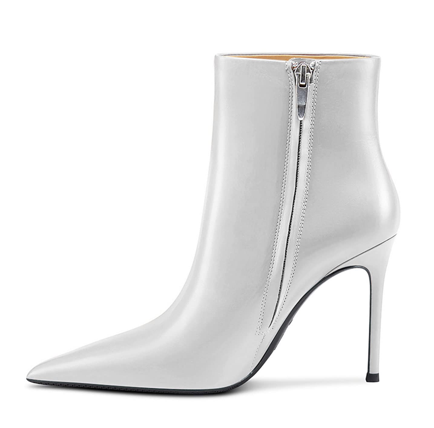 Aachcol Donna Stivaletti Spillo Alto High Tacco Heel a Punta Cerniera Matte 10 CM