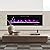 PHI VILLA 60" Electric Fireplace Wall Mounted & Recessed, 3.86" Ultra-Thin Linear Fireplace 750/1500W with Remote Control, Fit for 2 x 4 6 Stud, Low Noise, Timer, Adjustable Flame Color & Speed