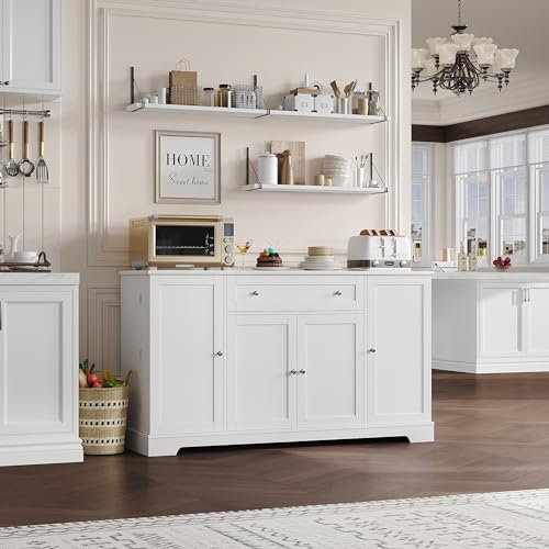 Hithos 54 Inch Buffet Cabinet With Storage, Modern Kitchen Buffet Sideboard With Drawer thumb #3