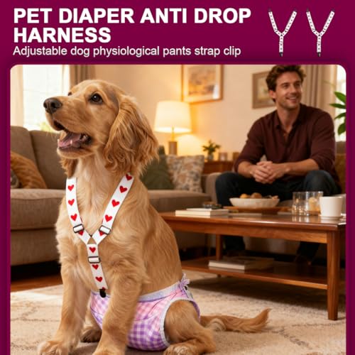 KEMUZ hundewindeln Clip hundewindel Pet Soft Hundewindel-Hosenträger,Hunde-Hosenträger, Hunde-Windelgeschirr, Hosenträger für Windeln, Damen, Welpen-Hosenträger, Bauchbänder, Haustier-Kleidung (F)