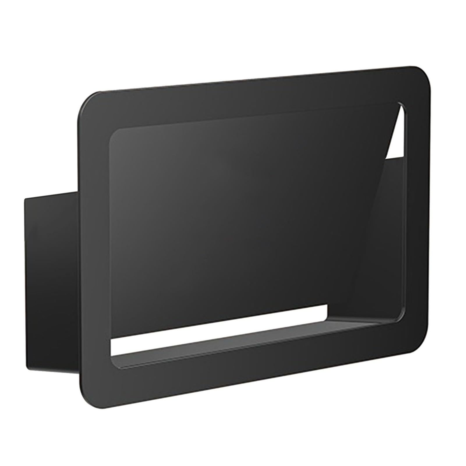 Cubierta Cubo Basura Empotrado Cuadrado, Tapa Cubo Basura Apertura Lateral Acero Inoxidable 304, Cesta Residuos Oculta Incorporada para Gabinete Cocina,Negro,Style C