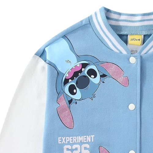 Image of Disney Lilo & Stitch Girls Letterman Varsity Bomber Jacket for Big Kids