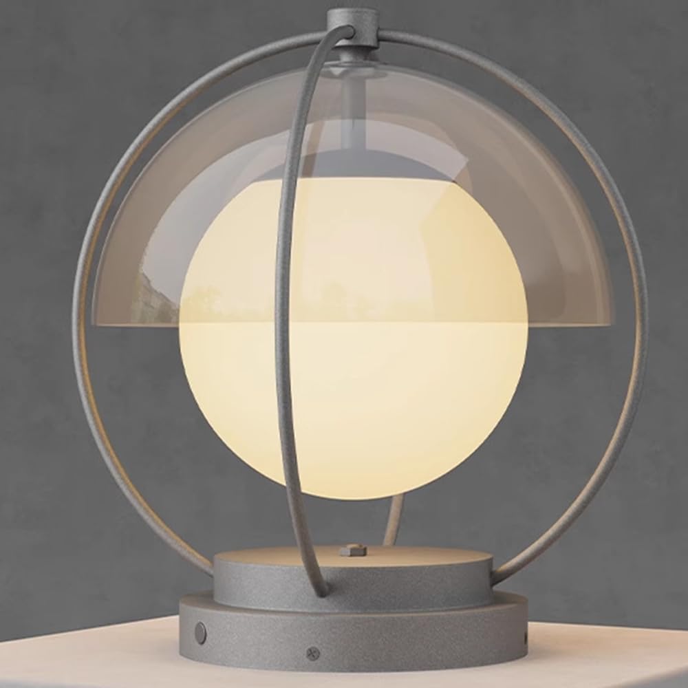 HCIPJQY Villa Garden Exterior Column Headlamp Outdoor European Courtyard Pillar Cap Light Spherical Acrylic Decorative Bollard Column Lamp Simple Fence Modern Post Lamp
