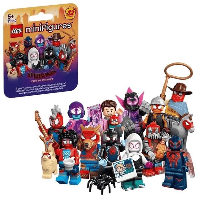 LEGO Minifigures Spiderman Across the Spider Verse Full set of 12 Unique Minifigures (71050), Multicolor, Standard Minifigure Size